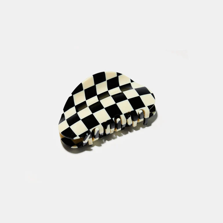 Checker Hair Claw Clip